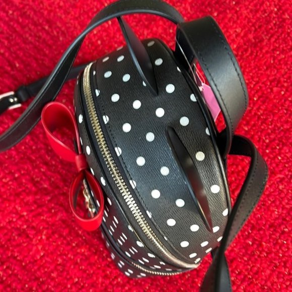 Kate Spade Disney X Kate Spade New York Minnie Dome Backpack Black Multi - Picture 6 of 16